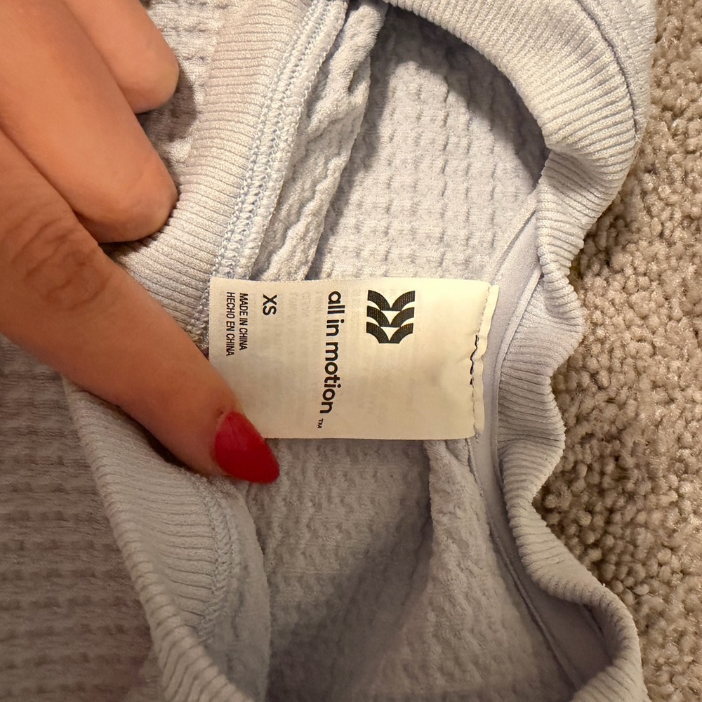 All in Motion Light Blue Textured Top - Picture 2 of 3